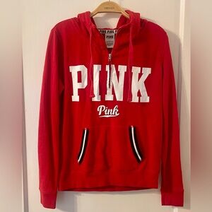 VS PINK quarter zip pullover hoodie long sleeve sweatshirt womens Small